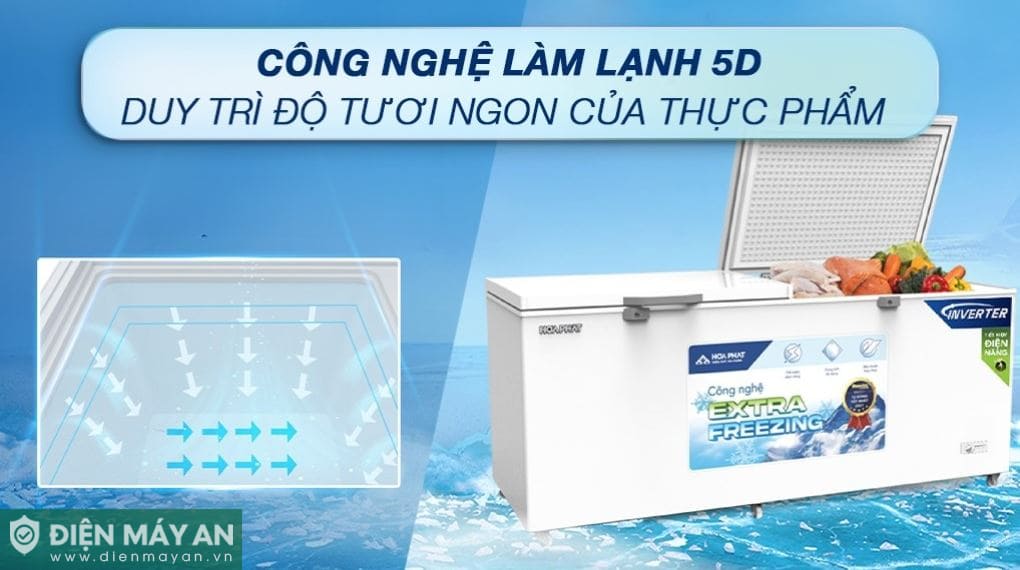 Tủ đông Hòa Phát Inverter 783 lít HPF AD8783